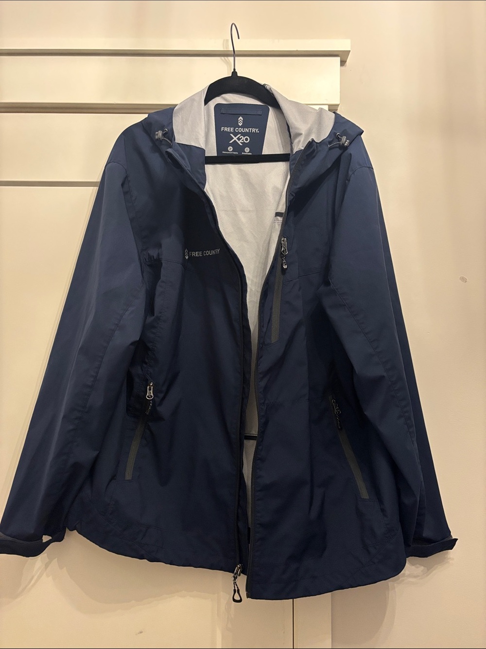 Free Country Navy Waterproof Hooded Ski Jacket